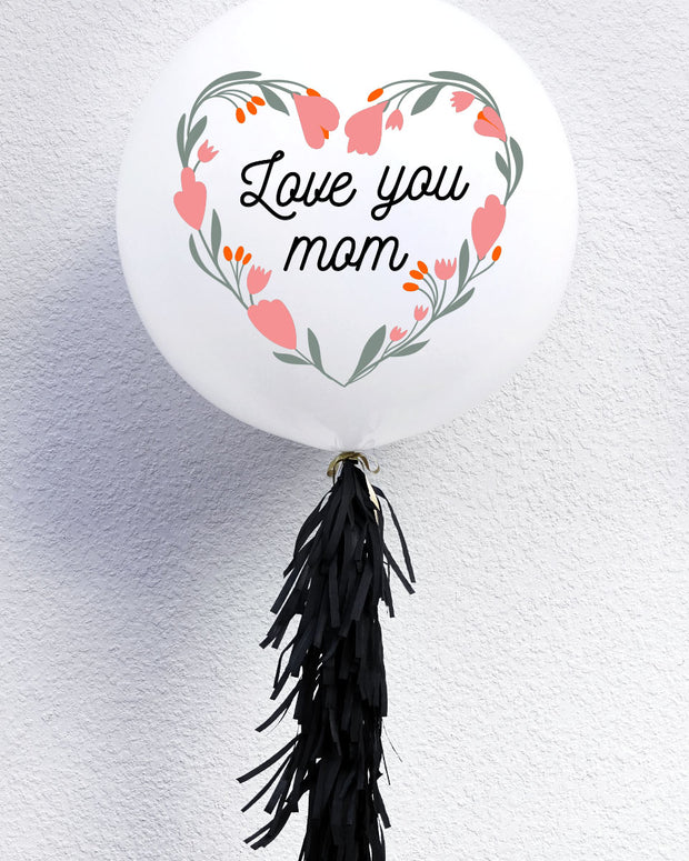 Love You Mom Flower Wreath